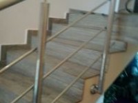 balustrada inox cu prindere pe lateral