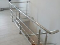 Balustrada inox cu intoarceri pe coturi